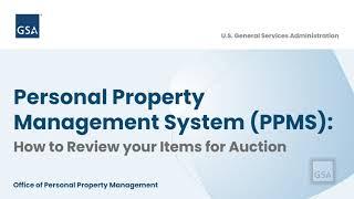 GSA PPMS: How to Review your Items for Auction