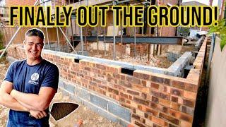 PUSHING the job forward! #construction #bricklayer