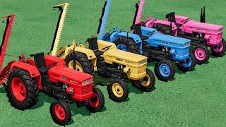 Work With Colors - Grass Work with JUNIOR FIAT Mini Tractors - Farming Simulator 22