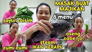 HARI MINGGUnya Masak Banyak | Di Bantuin Pak Majikan