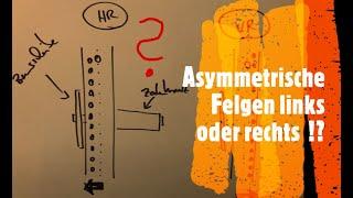 asymmetrische Felgen - wie herum korrekt !? Orientierung Offset