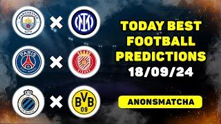 Football predictions and betting tips for today! PSG - Girona, Manchester City - Inter