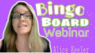 Alice Keeler Bingo Board Webinar