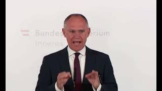 "Extremisten abschießen": Innenminister Gerald Karner (ÖVP) mit Versprecher, 16.5.2024