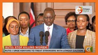 President Ruto announces countrywide anti-femicide campaign