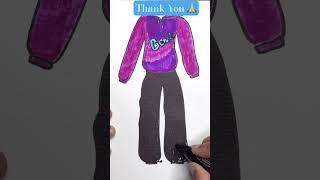 Easy Drawing  Men’s hoodie baggy pants   #shortstoday #shortsfeed #ytshorts #art #howtodraw #trendin