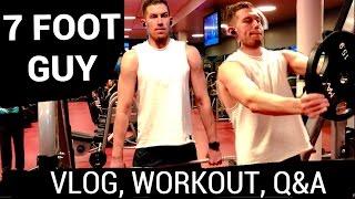 WORKOUT, VLOG, Plus Q&A!! -My 7 Foot Life-