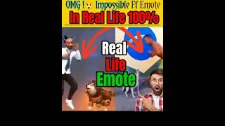 OMG ! FREE FIRE EMOTE IN REAL LIFE IMPOSSIBLE #shorts #shortvideo #youtubeshorts #freefire #real
