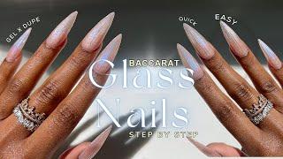 How To Do Gel X Nails AT Home | Baccarat Inspired Glass Nails  | gel x nails tutorial