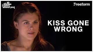 Kat and Patrick's First Kiss Goes Wrong | 10 Things I Hate About You | Freeform