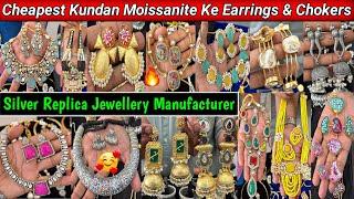 Amazing Quality Silver Replica & Kundan Moissanite Jewellery | Earrings, Necklaces, Choker Sets