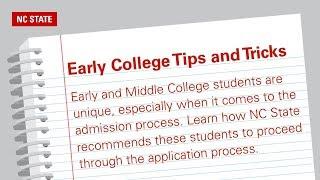 NC State University - Advice for Early & Middle College Students