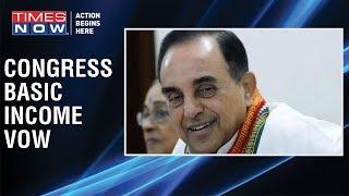 BJP MP Subramanian Swamy reacts on Congress' minimum income guarantee scheme