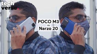 Poco M3 vs Realme Narzo 20 Comparison Review in বাংলা