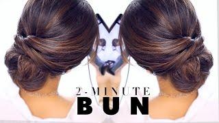 2-Minute Elegant BUN Hairstyle   EASY Updo Hairstyles