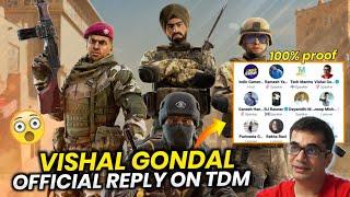 Faug game tdm mode | vishal Gondal official reply on faug tdm | faug tdm | indic gamer yt