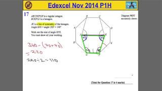 Edexcel Maths P1 Nov 2014 Higher Q17