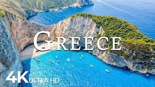 FLYING OVER GREECE (4K UHD) - Soothing Music Along With Beautiful Nature Video - 4K Video Ultra HD