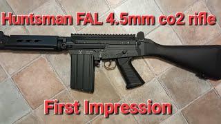 Huntsman FAL co2 rifle 4.5mm first impressions and review