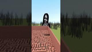 Destroying Kuchisake Onna in Big Maze Nextbot Gmod