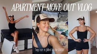 MOVING OUT OF MY COLLEGE APARTMENT : solo moving vlog | UT Austin, TX