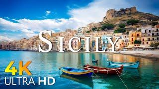 12 HOURS DRONE FILM: " SICILY in 4K " + Relaxation Film 4K ( beautiful places in the world 4k )