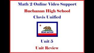 Math 2 Unit 5 Review Worksheet Morgan