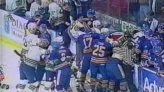 Hartford Whalers vs Buffalo Sabres Brawl 1996 & Scott Daniels vs Rob Ray