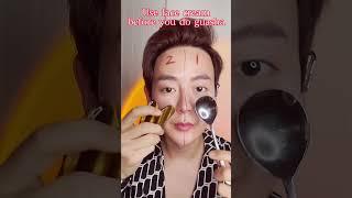 Between a guasha tool and a spoon Do they have  the same effect? #kbeauty #skincare #makeup #护肤 #保养