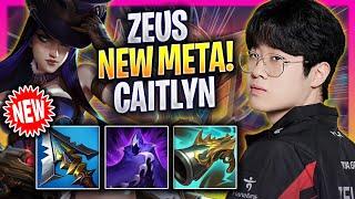 ZEUS CRAZY NEW META CAITLYN TOP! - T1 Zeus Plays Caitlyn TOP vs Heimerdinger! | Season 2024