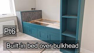 Built-in bed over bulkhead build Pt6 - Spraying the frame, doors & shelf unit with PU lacquer