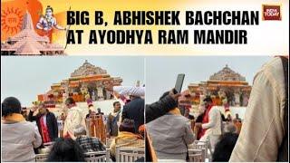 WATCH | Big B, Abhishek Bachchan Arrive In Ayodhya Ahead Of The Ram Mandir Inauguration