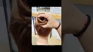 68# Slow hair bun tutorial /hair hacks/easy simple hairstyles for long hair girls hair style video