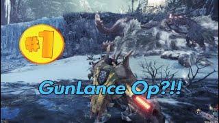 Is The Gunlance Op??!! Banbaro hunt- MHW Iceborne Beta