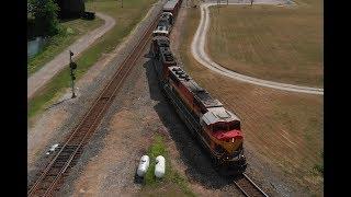 KCS 3948 with CN 5666 plus a switcher and GP15 at Deshler