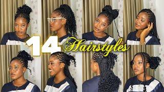 14 UNIQUE WAYS TO STYLE YOUR KNOTLESS BRAIDS (Quick and easy) ||Beginner Friendly Tutorial