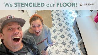 How to Stencil & Paint Your Floor