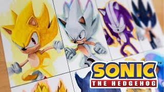 Drawing SONIC Transformations | Sonic The Hedgehog