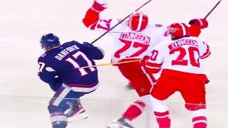 Justin Danforth Hit on Simon Edvinsson No Penalty Call | Red Wings Blue Jackets 2025 Stadium Series