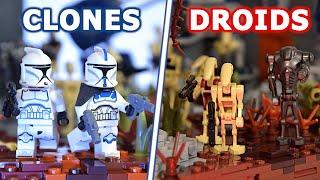 I built Star Wars CLONE WARS BATTLES in LEGO!