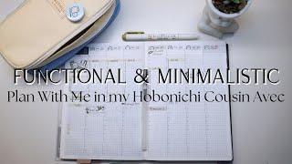 Functional & Minimalistic Plan With Me | Hobonichi Cousin Avec 