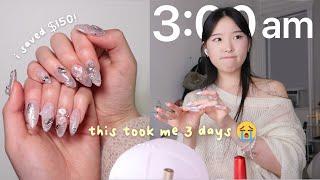 attempting a $150 manicure at home for FREE | we got nails at home ep 1.