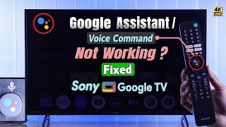 Sony Google TV: Google Assistant Not Working! - Fix Mic and Voice Command!