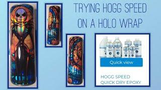 Testing the HOGG Speed Quick Dry Epoxy on a Stained Glass Jack Holo Wrap Tumbler