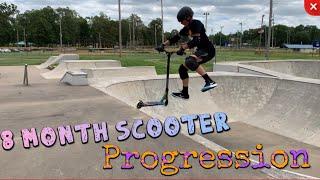 My 8 month scooter progression!! (100 SUBSCRIBERS!!)