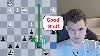 Magnus Carlsen Executes a Knight Sacrifice Against His Rival