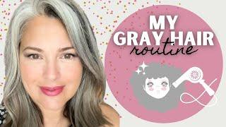 HOW TO FIX MY GRAY/GREY HAIR - how I care for it, keep it hydrated, and style it.