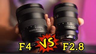 F4 Full Frame  vs F2.8 on APS-C. Sony 24-105mm F4 G OSS vs Sony 16-55mm F2.8 G