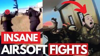 Airsofter gets PUNCHED in the FACE! Insane Airsoft FIGHTS, RAGE MOMENTS, AND CHEATERS!!