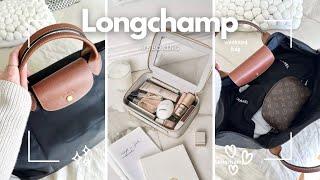 Longchamp Bag Unboxing | Packing Essentials for a trip | Aesthetic of Everyday Life | Silent vlog